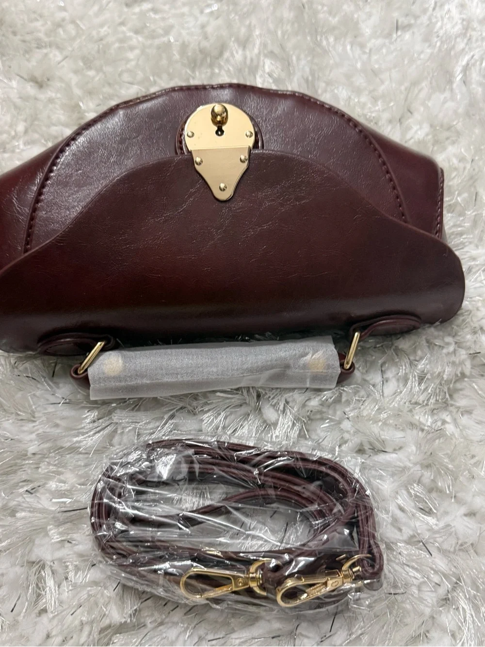 Burgundy Vintage Style Shoulder & Crossbody Bag